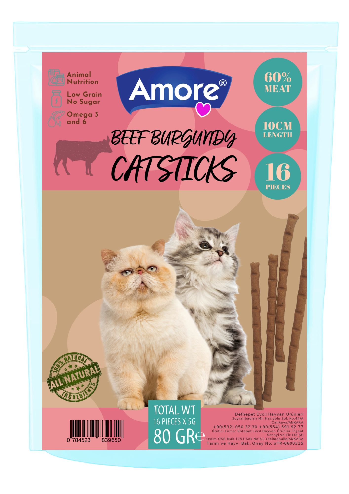 Avida 16lı Beef Sticks Kedi Ödül Çubuğu (Sığırlı)