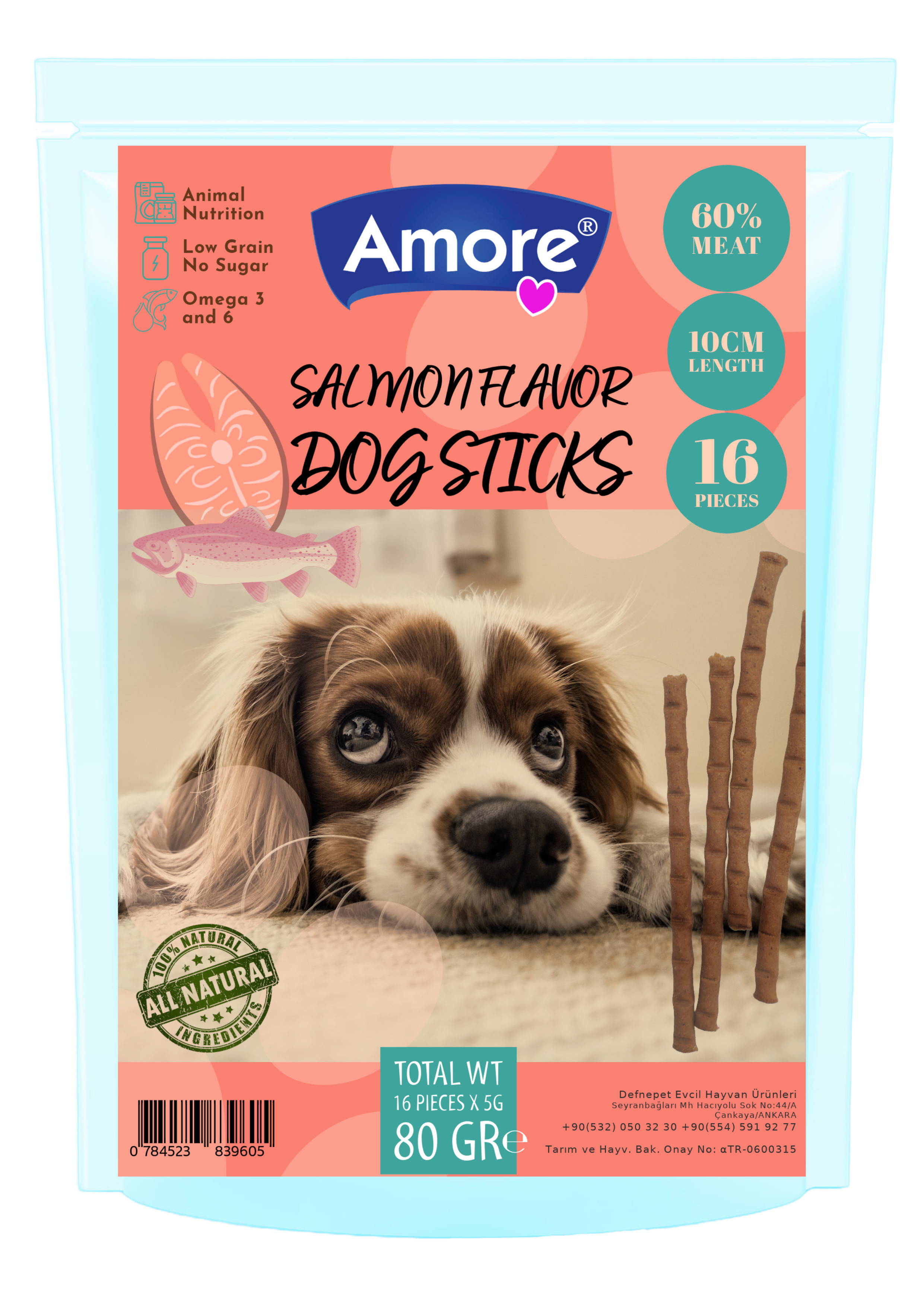 Avida 16lı Sticks Köpek Ödül Çubuğu (Somonlu)